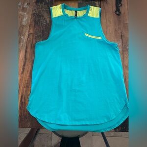 Two2Fly Teal and Lime Top with Western Yoke